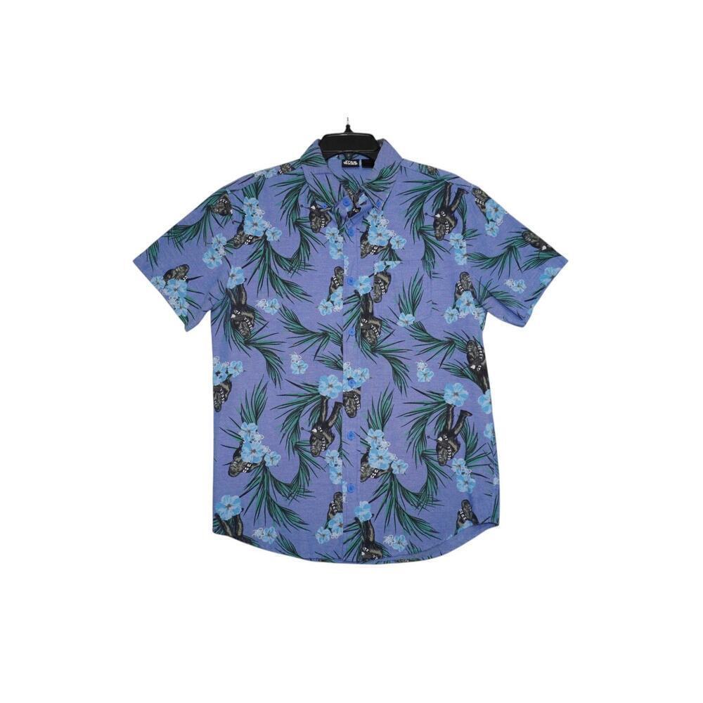 Star Wars Chewbacca Tropical Button-Up Shirt – Men’s Small